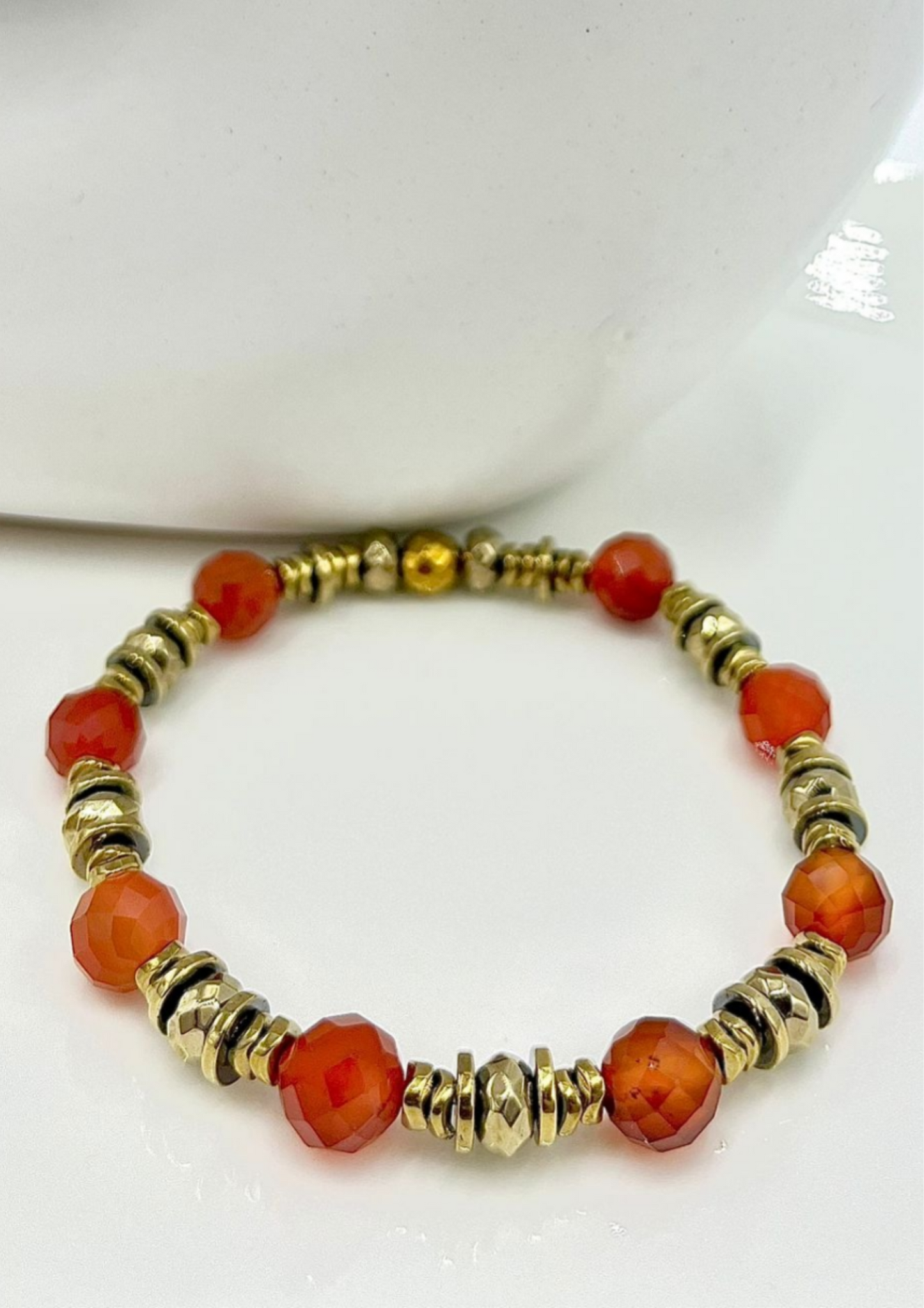 Bracelet Cornaline et Hématite FREYA