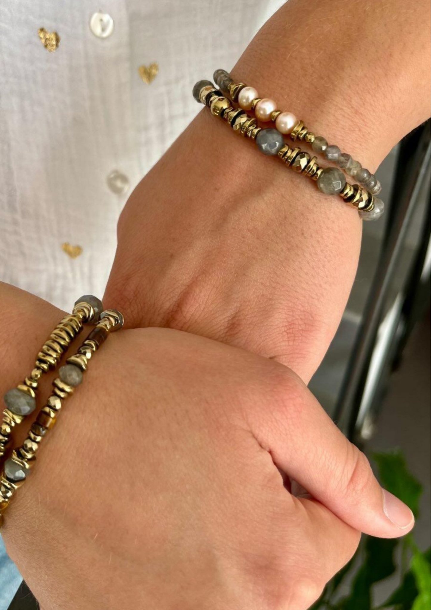 Bracelet Labradorite et Hématite FREYA