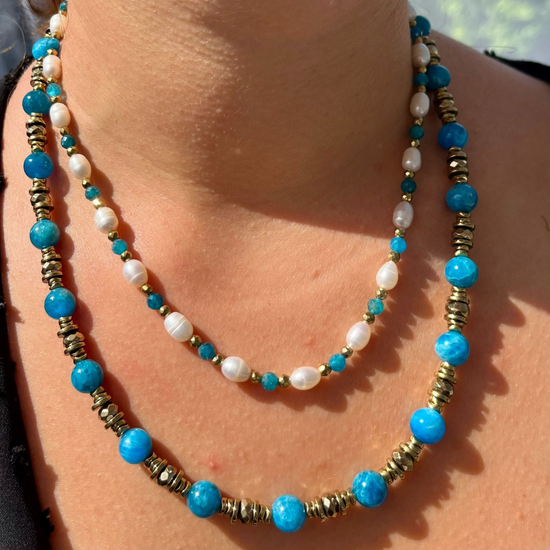 Collier Apatite et Hématite FREYA