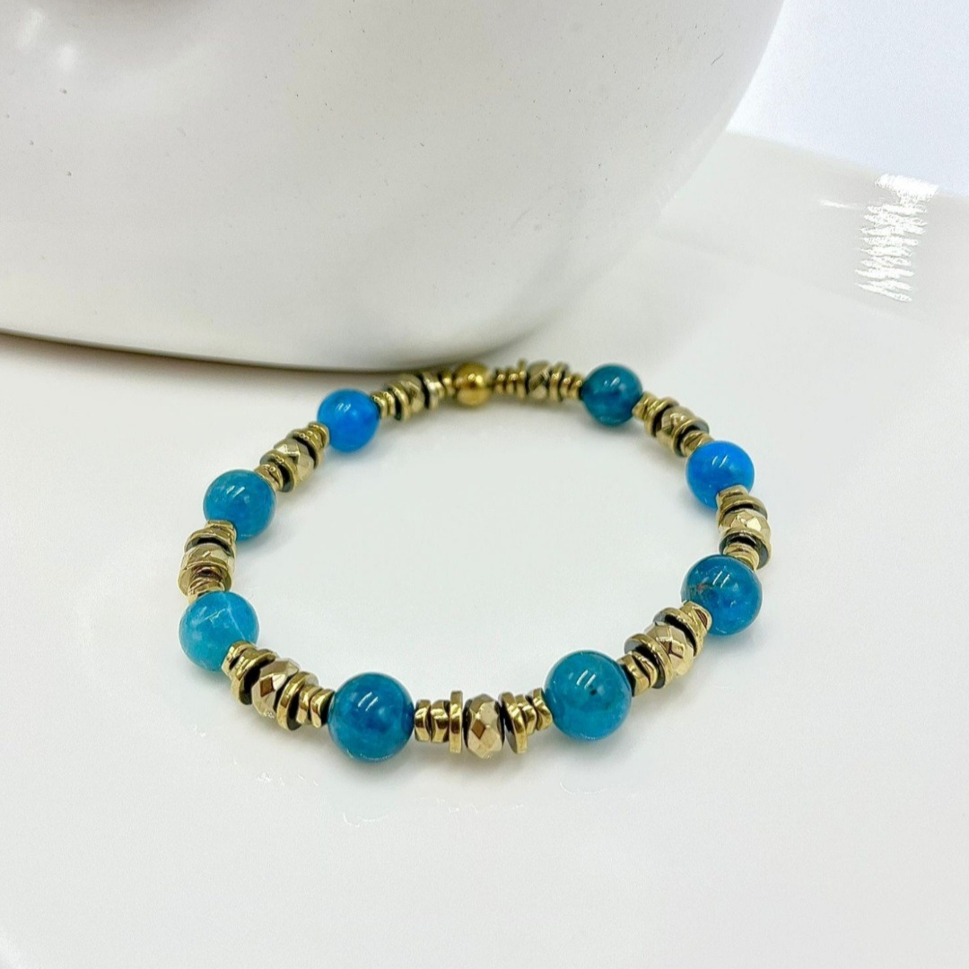 Bracelet Apatite et hématite FREYA