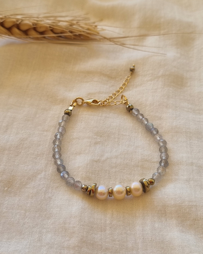 bracelet labradorite perles de culture énergie positive femme 