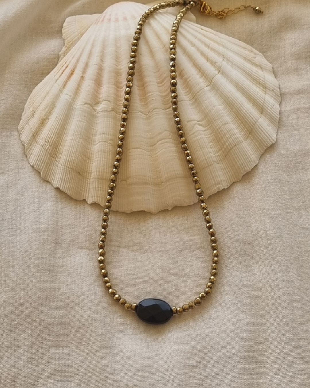 Collier Pamina onyx protection ancrage