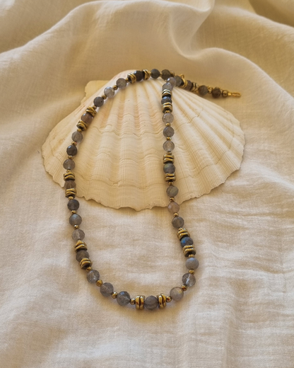 collier labradorite hématite lithothérapie pierre naturelle