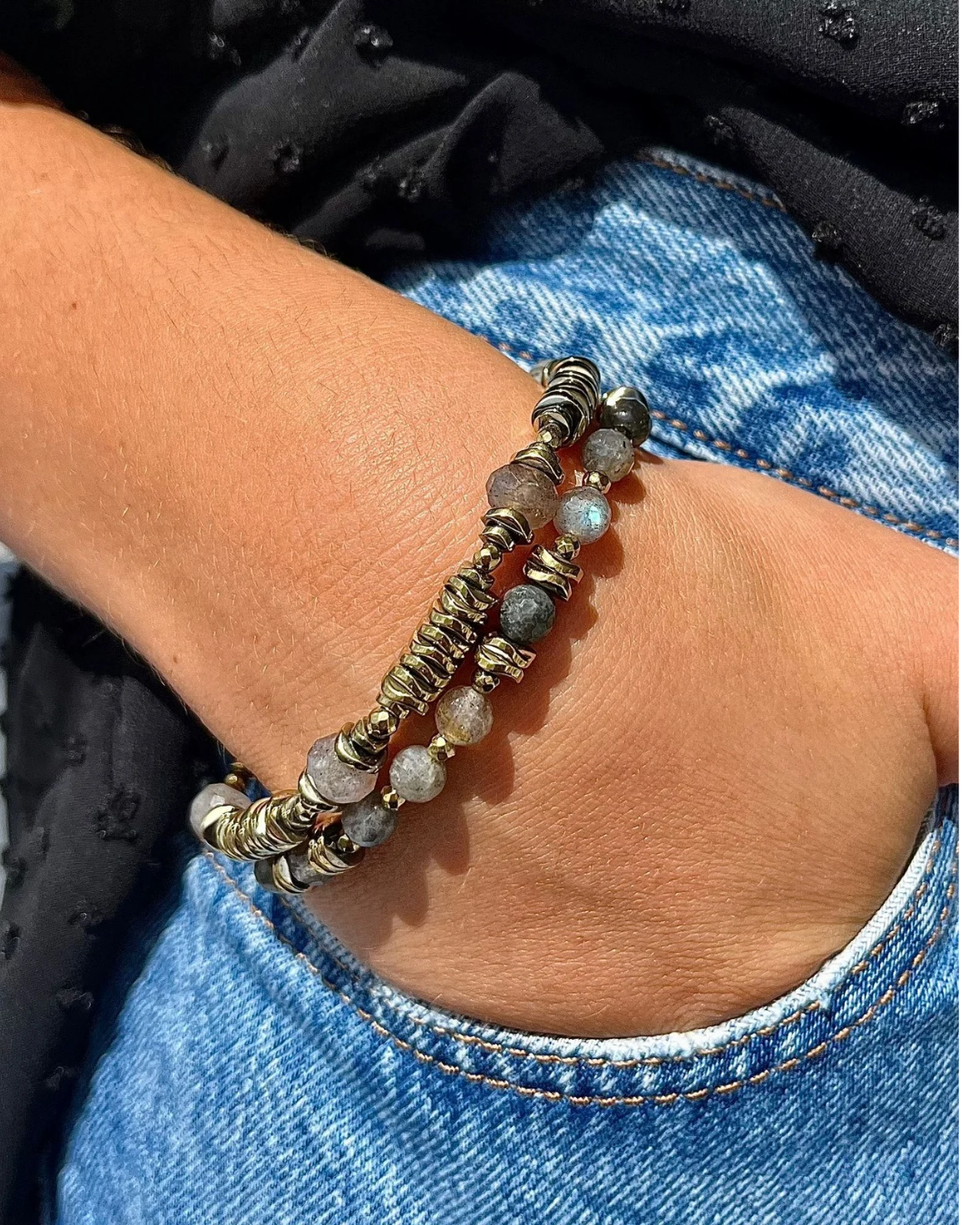 bracelet labradorite pierres semi précieuse création