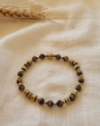 bracelet oeil de tigre hématite création artisanale femme lithothérapie