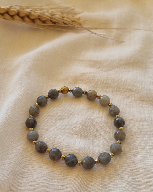 bracelet labradorite hématite bijou énergétique fait main