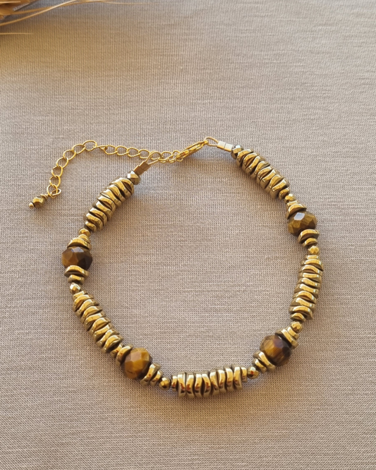 bracelet pierres naturelles oeil de tigre lithothérapie