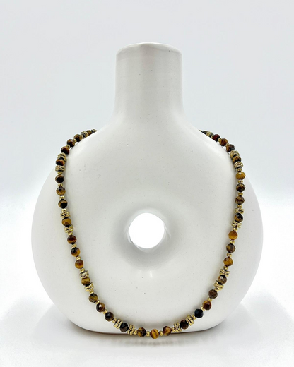 collier oeil de tigre protection hématite ancrage