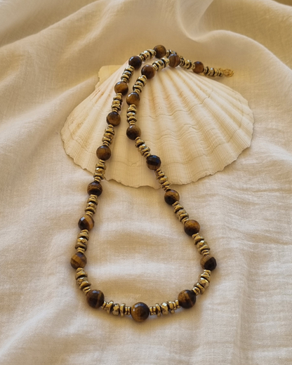 collier oeil de tigre hématite pierre de protection confiance en soi