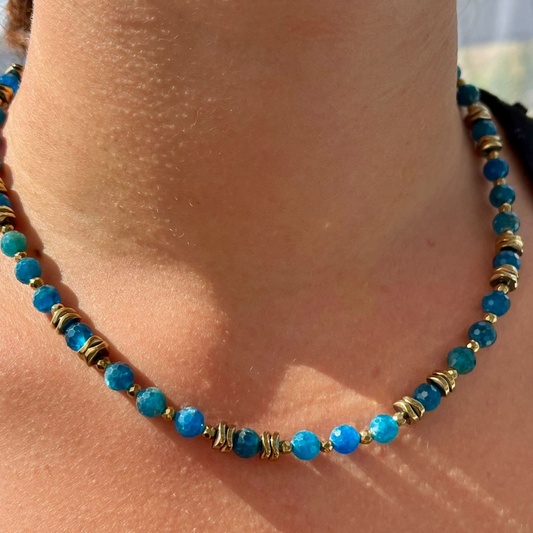 Collier Cornélius Apatite et Hématite 