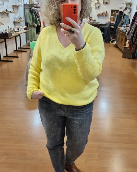 Pull Eclat de vitalité jaune