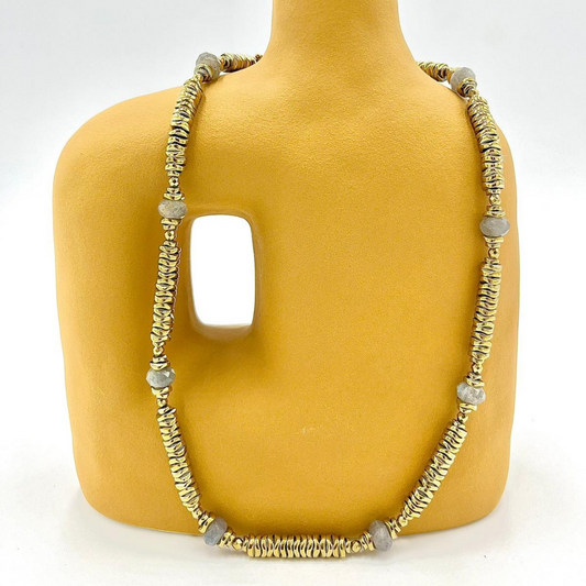 Collier Mélisandre Labradorite et Hématite 