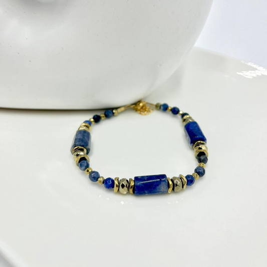 Bracelet Sodalite et Hématite MÉLUSINE