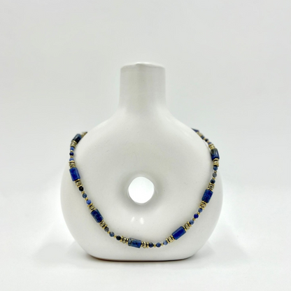 Collier Mélusine Sodalite et Hématite 