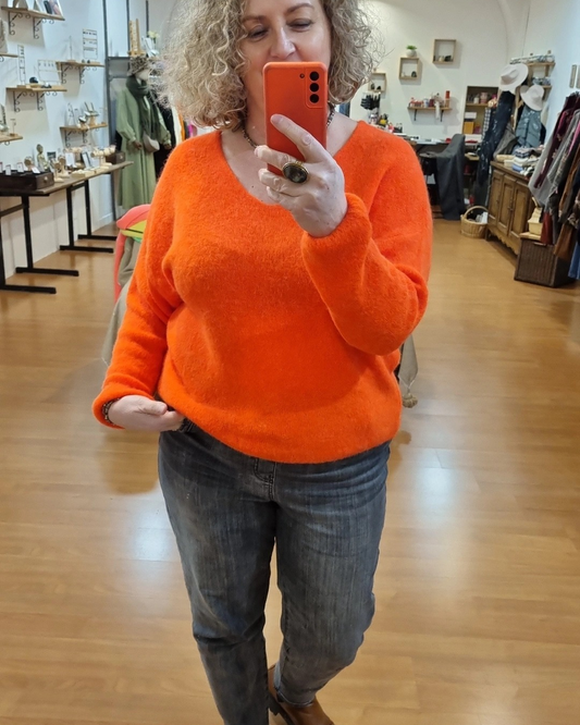 Pull Eclat de vitalité Orange