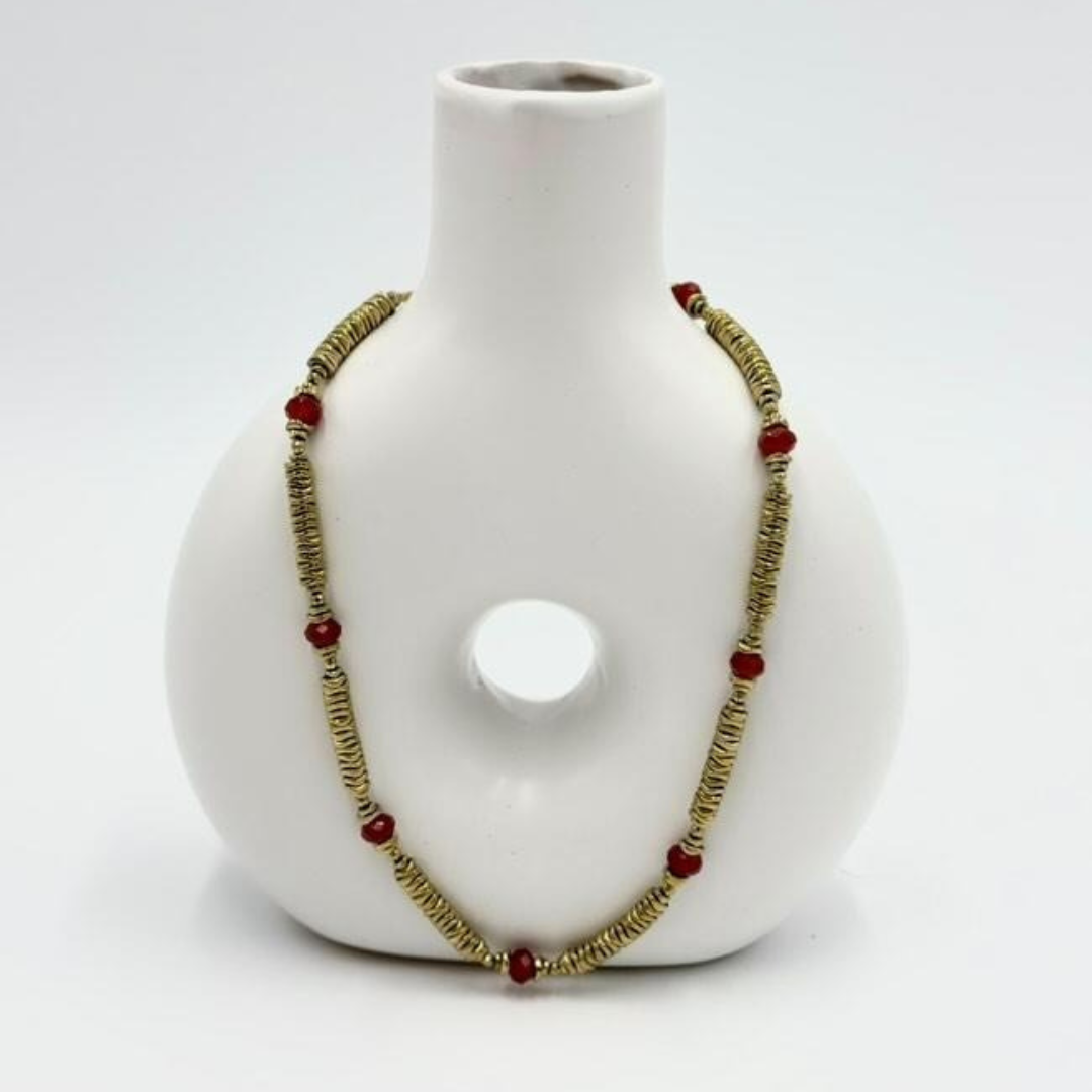 Collier Mélisandre Cornaline et Hématite 