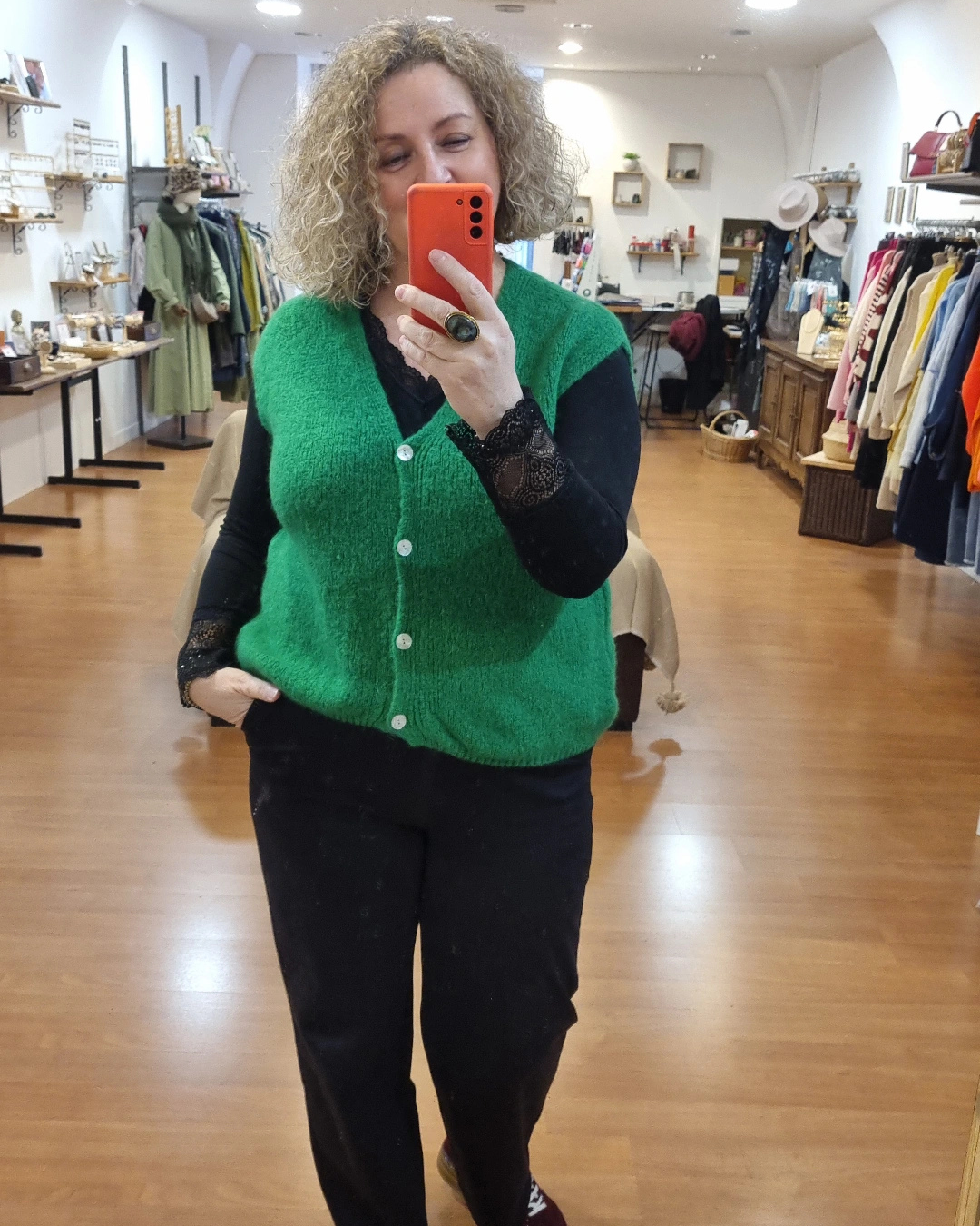 Gilet sans manche NUAGE vert
