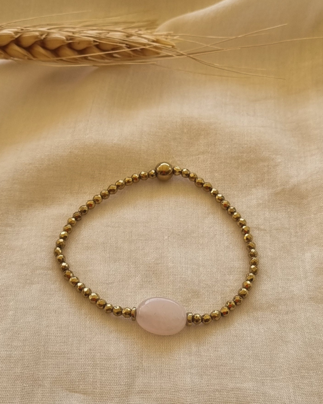 Bracelet SYBILLE Onyx et hématites dorées