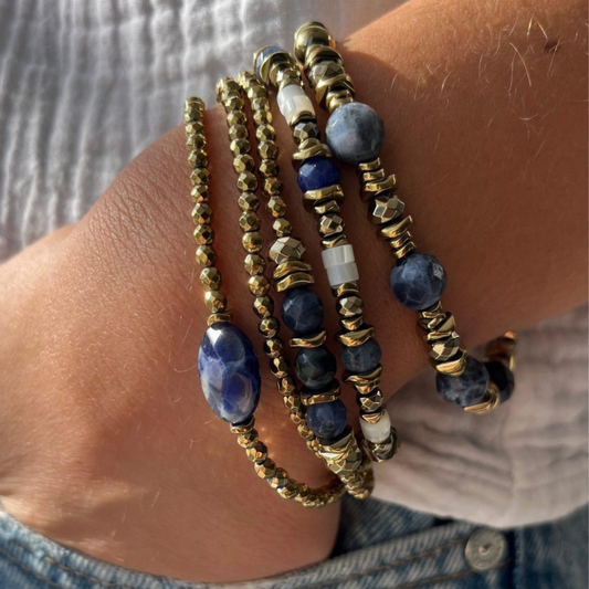 Bracelets Sodalite et Hématite 