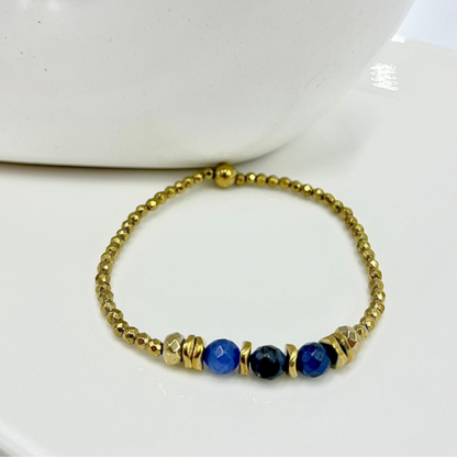 Bracelet CORDELIA Sodalite et Hématite 