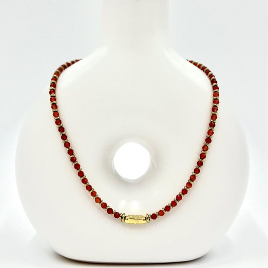 Collier NAÏA Cornaline et Hématite 