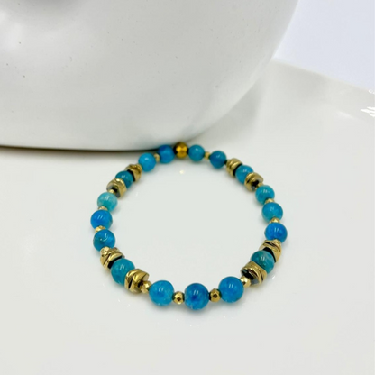 Bracelet Cornélius Apatite et Hématite 