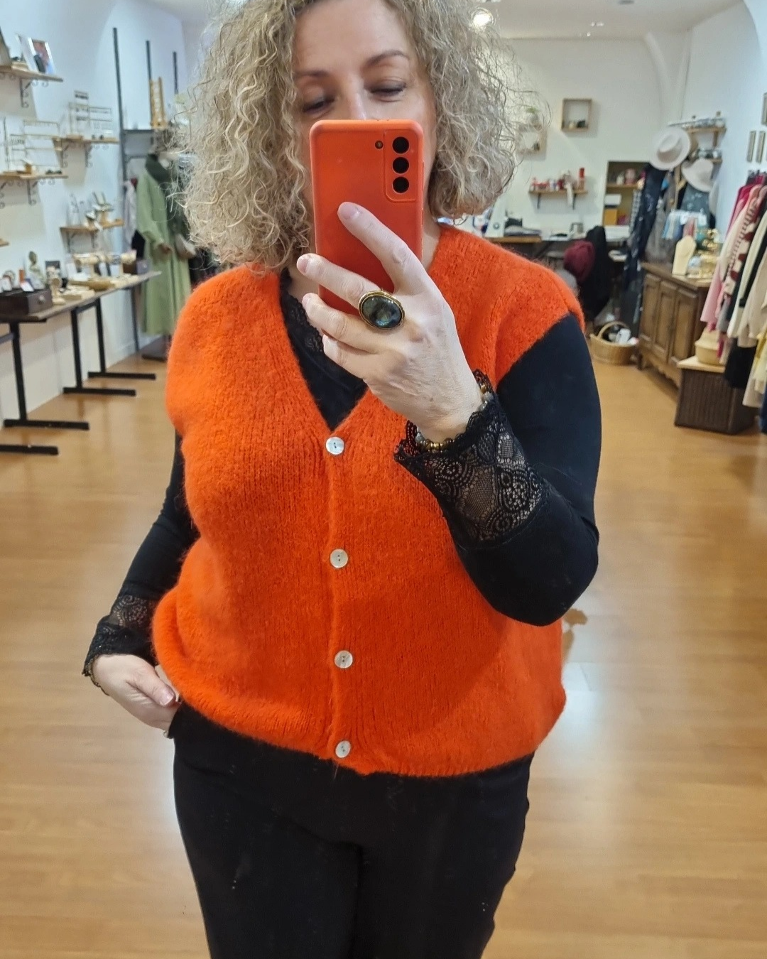 Gilet sans manche NUAGE orange