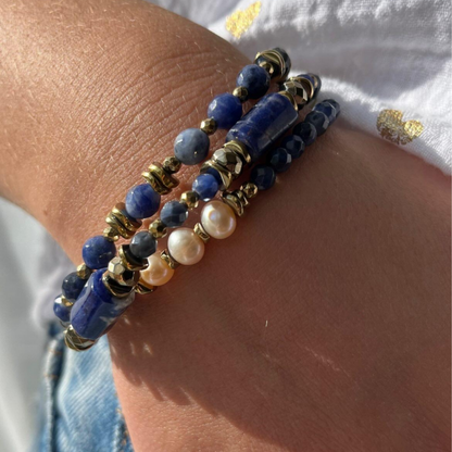 Bracelet Sodalite et Hématite MÉLUSINE