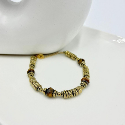 Bracelet Oeil de tigre et Hématite MÉLISANDRE