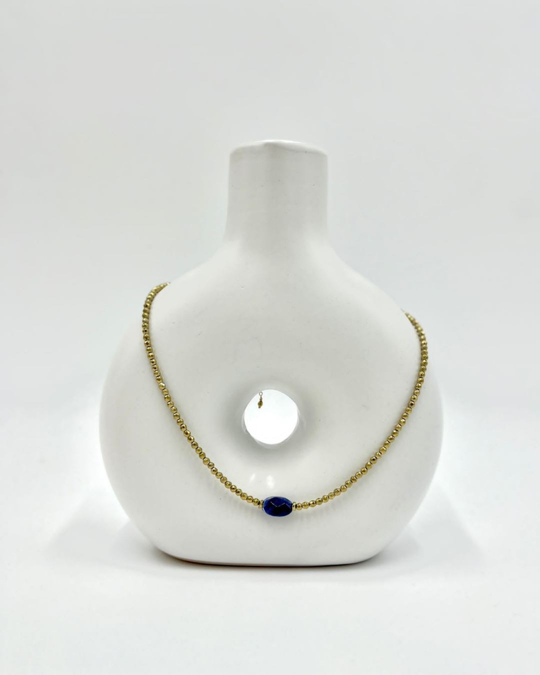 Collier Pamina Sodalite et Hématites dorées