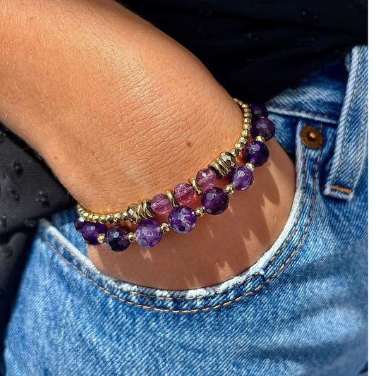Bracelet Améthyste et hématite CORDELIA