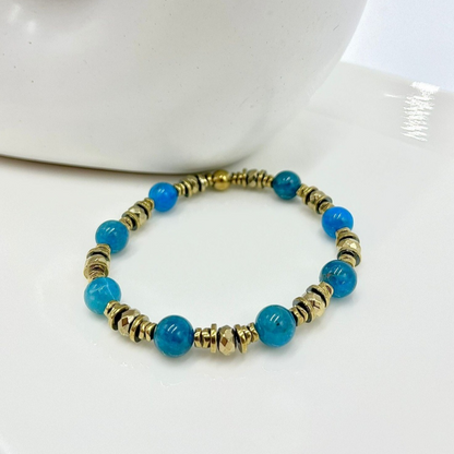 Bracelet  Apatite et hématite FREYA
